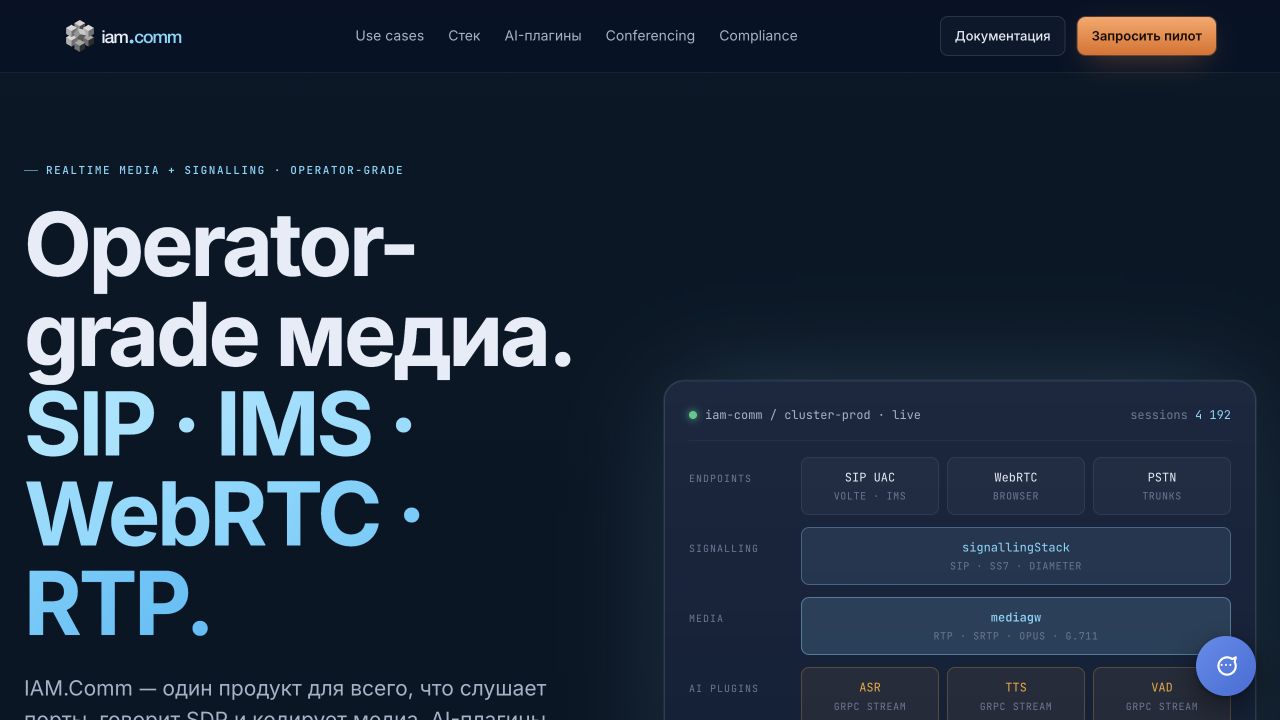 Интерфейс IAM.Comm
