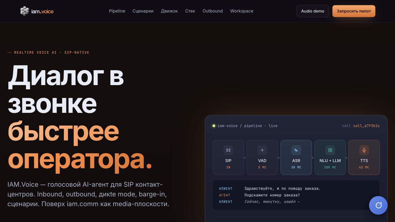 Интерфейс IAM.Voice